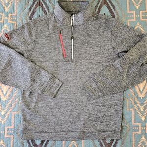 FootJoy Gray and Red Zip-Up Pullover for Men